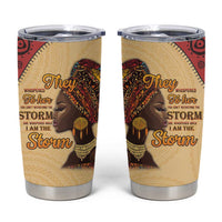 Black History Month Tumbler Cup African Woman Afro I Am The Storm - Wonder Print Shop