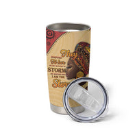 Black History Month Tumbler Cup African Woman Afro I Am The Storm - Wonder Print Shop