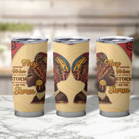 Black History Month Tumbler Cup African Woman Afro I Am The Storm - Wonder Print Shop