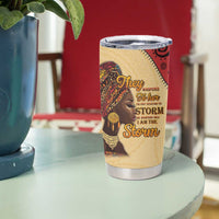 Black History Month Tumbler Cup African Woman Afro I Am The Storm - Wonder Print Shop