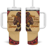 Black History Month Tumbler With Handle African Woman Afro I Am The Storm - Wonder Print Shop