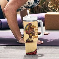 Black History Month Tumbler With Handle African Woman Afro I Am The Storm - Wonder Print Shop