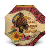 Black History Month Umbrella African Woman Afro I Am The Storm - Wonder Print Shop