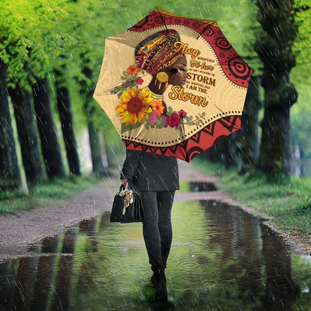 Black History Month Umbrella African Woman Afro I Am The Storm - Wonder Print Shop