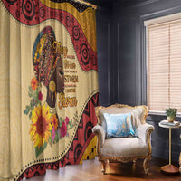 Black History Month Window Curtain African Woman Afro I Am The Storm - Wonder Print Shop