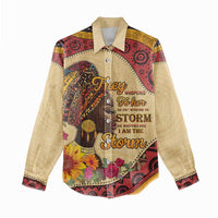 Black History Month Women Casual Shirt African Woman Afro I Am The Storm - Wonder Print Shop