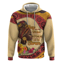 Black History Month Zip Hoodie African Woman Afro I Am The Storm - Wonder Print Shop