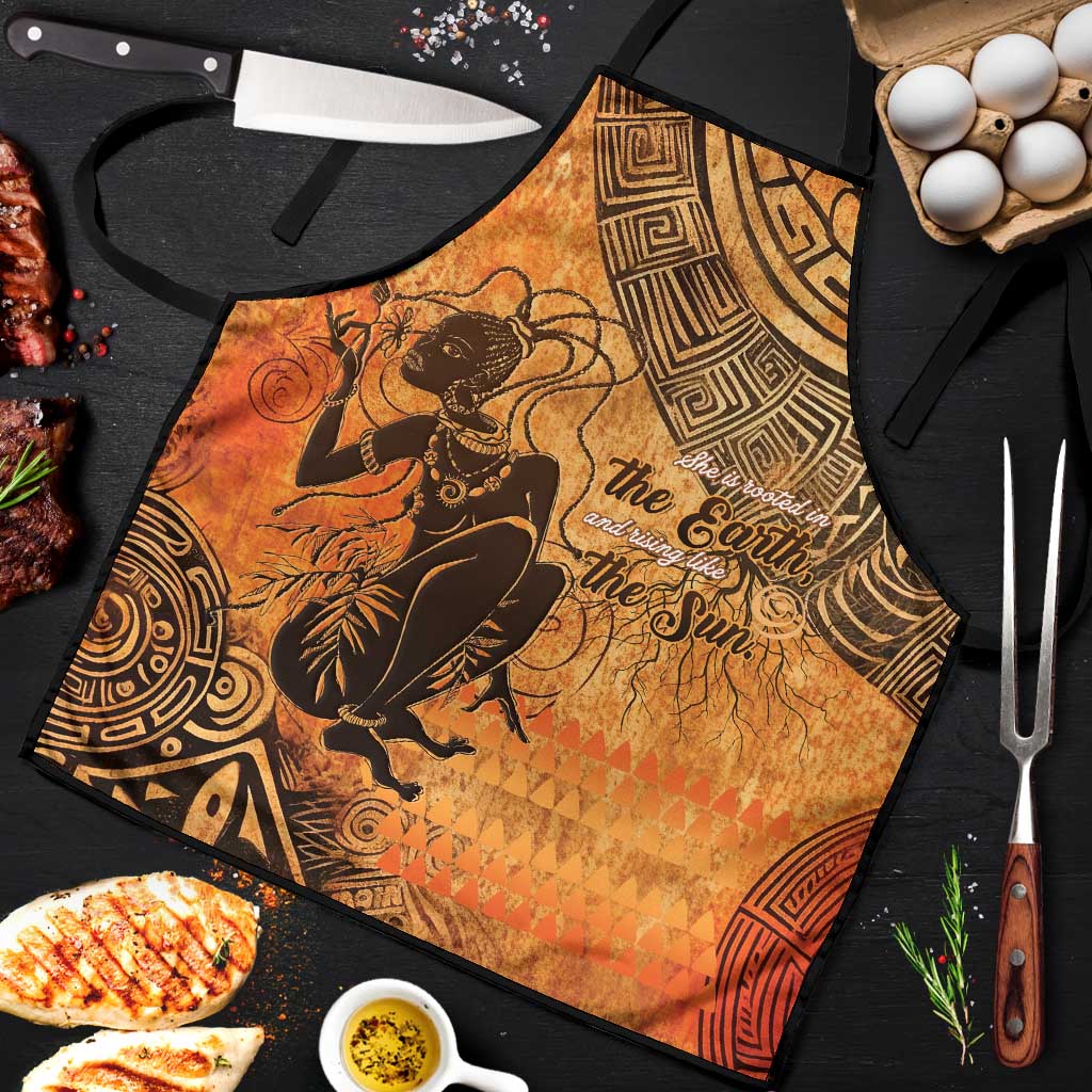 African Women Apron She Is Rooted In The Earth and Rising Like The Sun - Wonder Print Shop