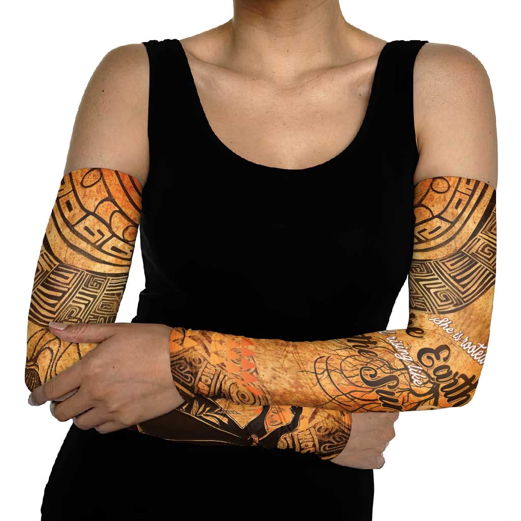 African Women Arm Sleeves She Is Rooted In The Earth and Rising Like The Sun - Wonder Print Shop