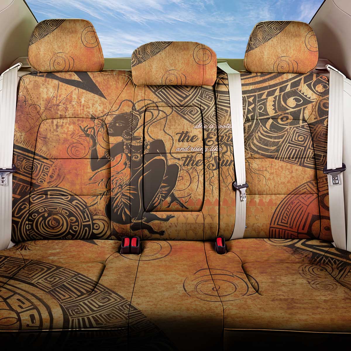 African Women Back Car Seat Cover She Is Rooted In The Earth and Rising Like The Sun - Wonder Print Shop