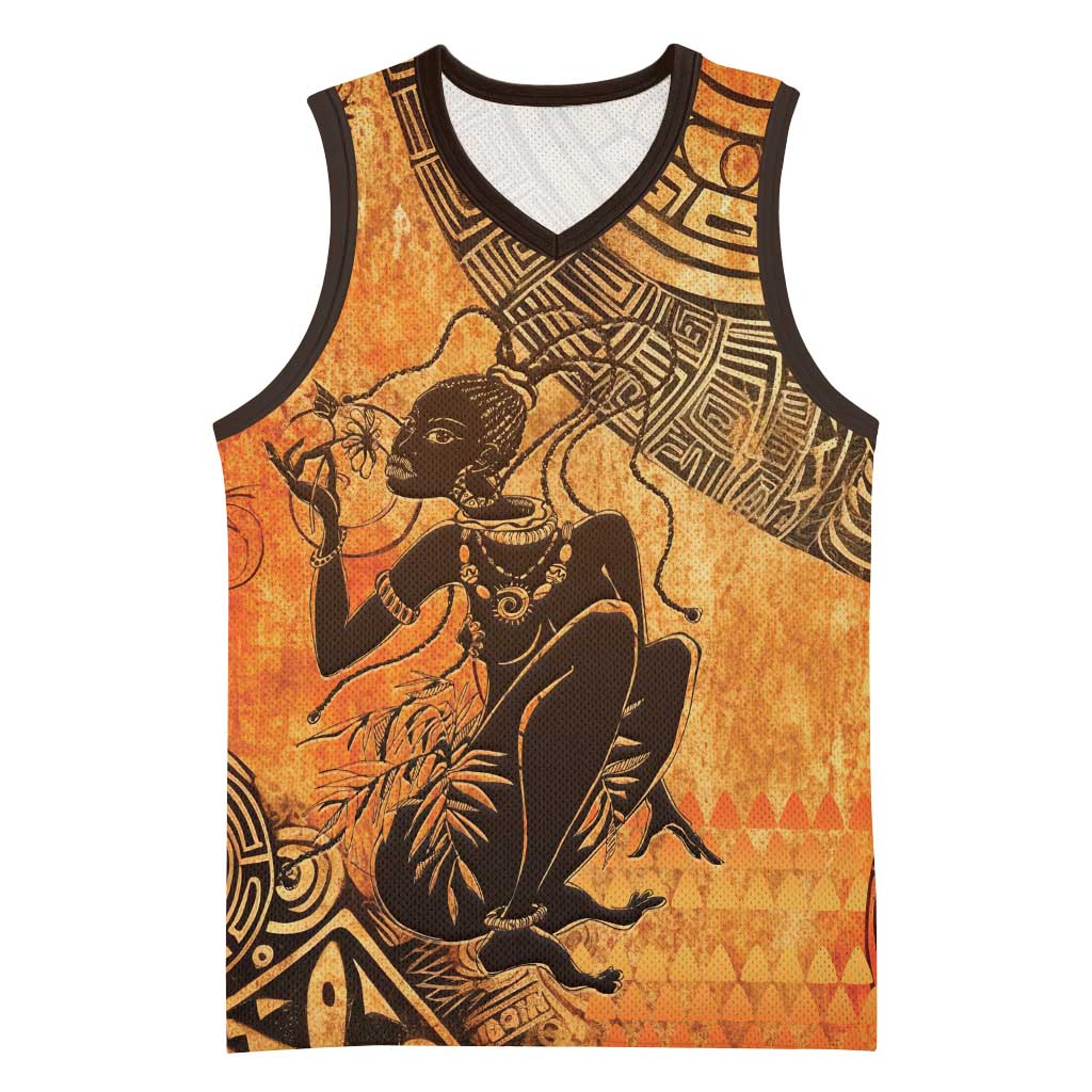 African Women Basketball Jersey She Is Rooted In The Earth and Rising Like The Sun - Wonder Print Shop