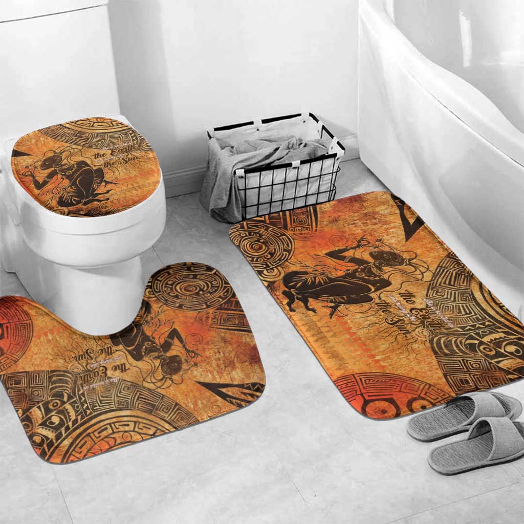 African Women Bathroom Set She Is Rooted In The Earth and Rising Like The Sun - Wonder Print Shop