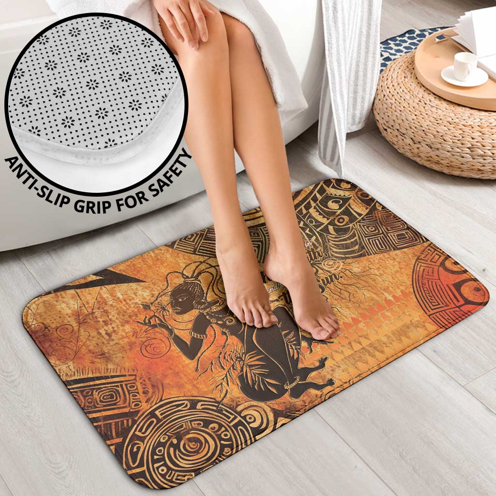 African Women Bathroom Set She Is Rooted In The Earth and Rising Like The Sun - Wonder Print Shop
