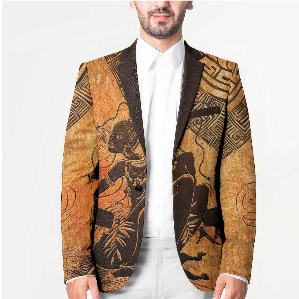 African Women Blazer She Is Rooted In The Earth and Rising Like The Sun - Wonder Print Shop