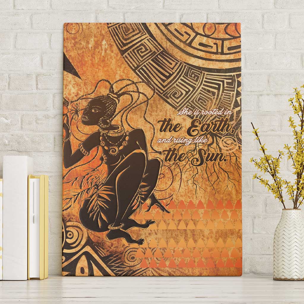 African Women Canvas Wall Art She Is Rooted In The Earth and Rising Like The Sun - Wonder Print Shop