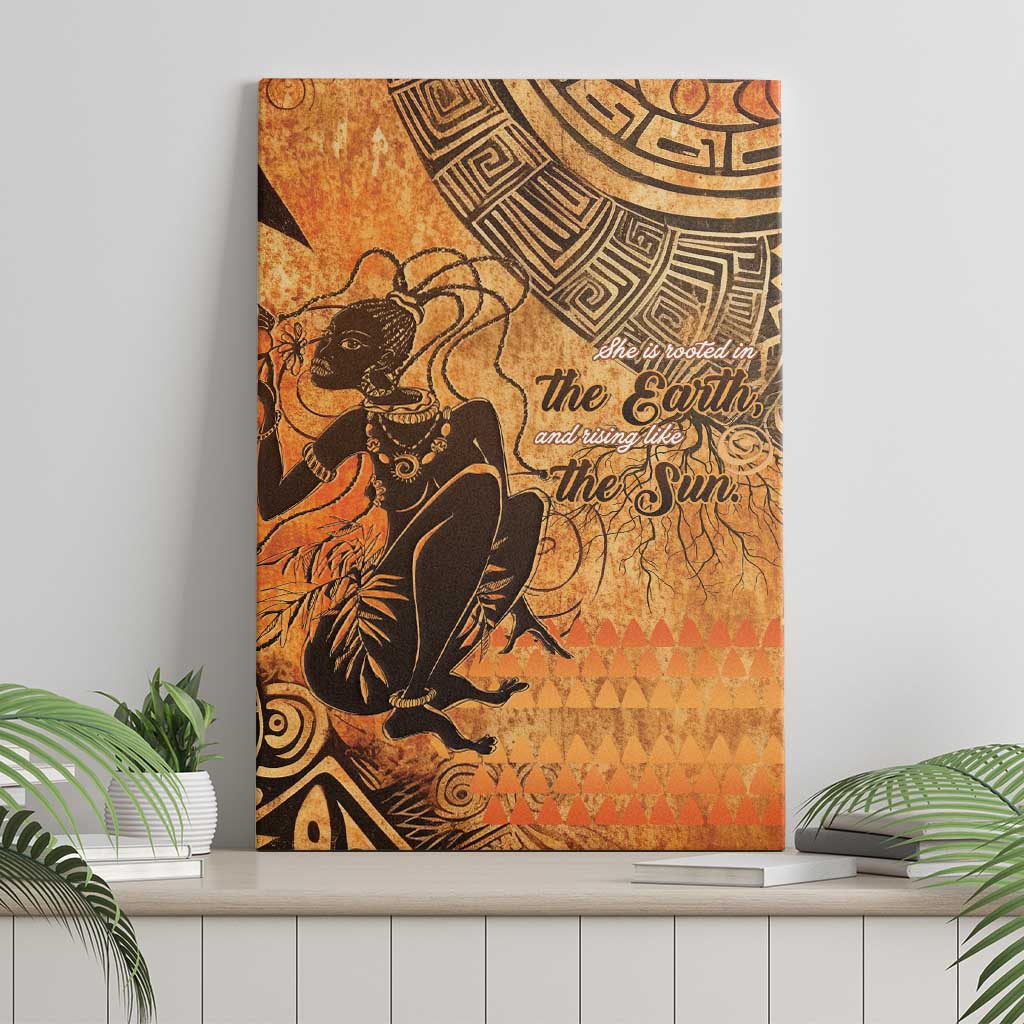 African Women Canvas Wall Art She Is Rooted In The Earth and Rising Like The Sun - Wonder Print Shop