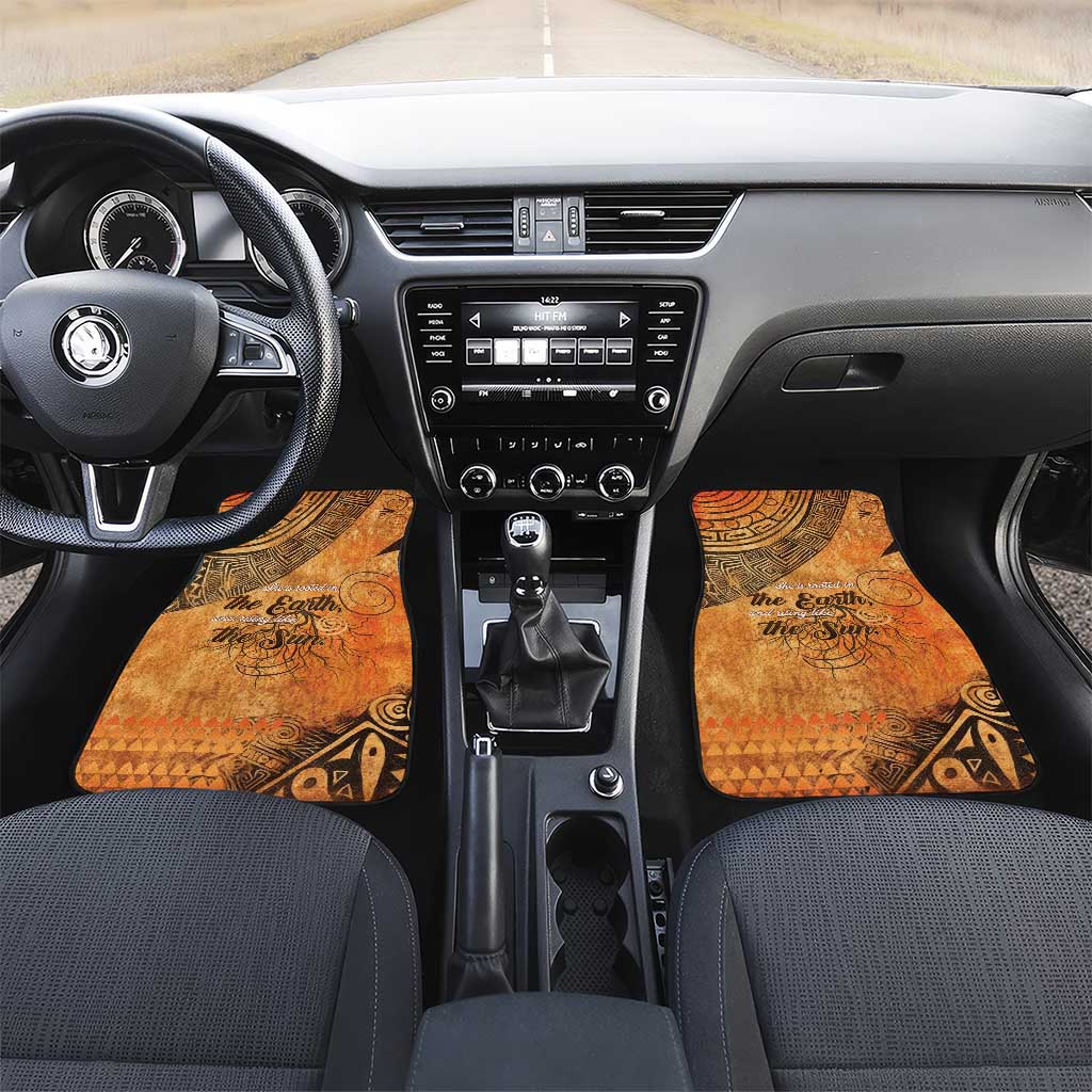African Women Car Mats She Is Rooted In The Earth and Rising Like The Sun - Wonder Print Shop