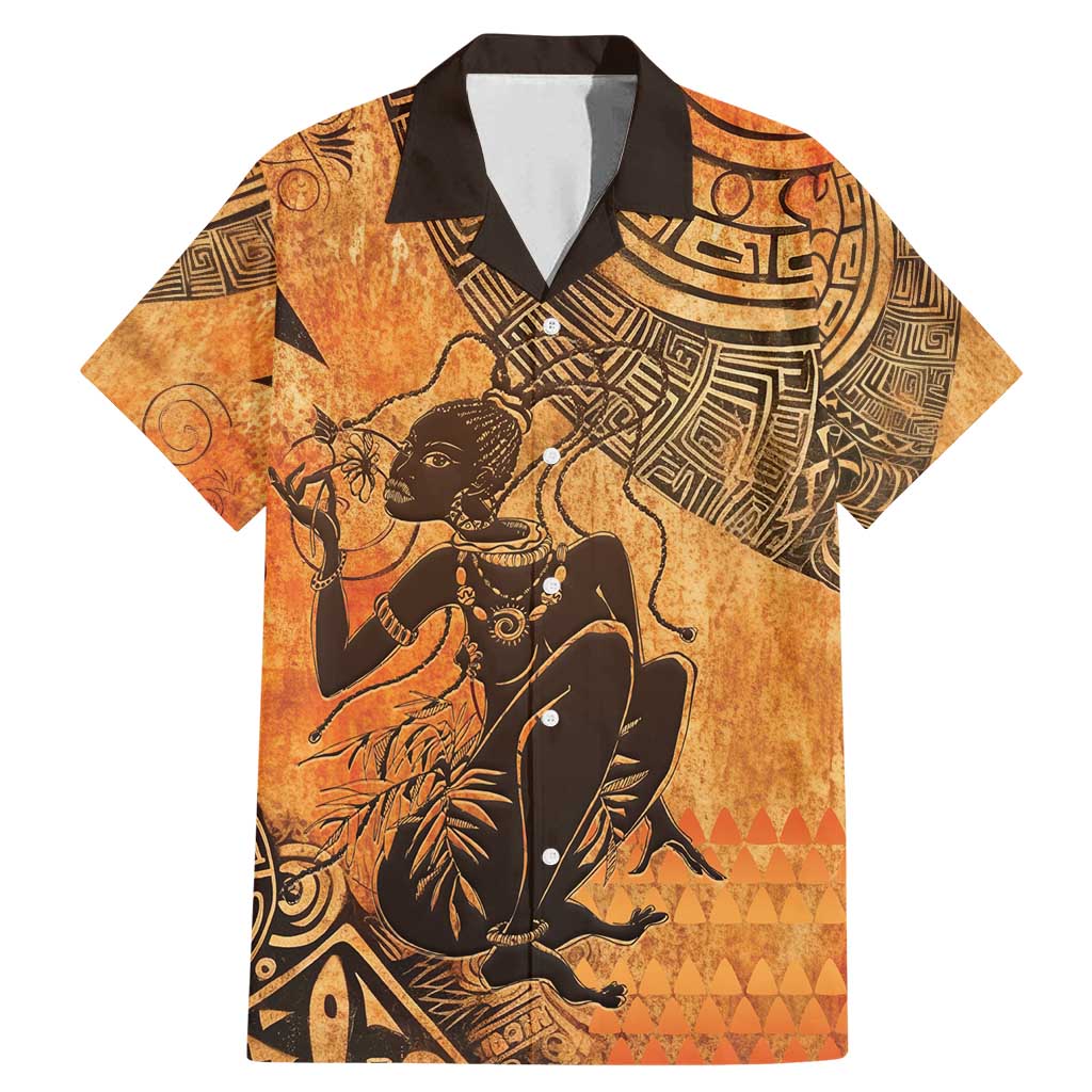 African Women Family Matching Mermaid Dress and Hawaiian Shirt She Is Rooted In The Earth and Rising Like The Sun - Wonder Print Shop