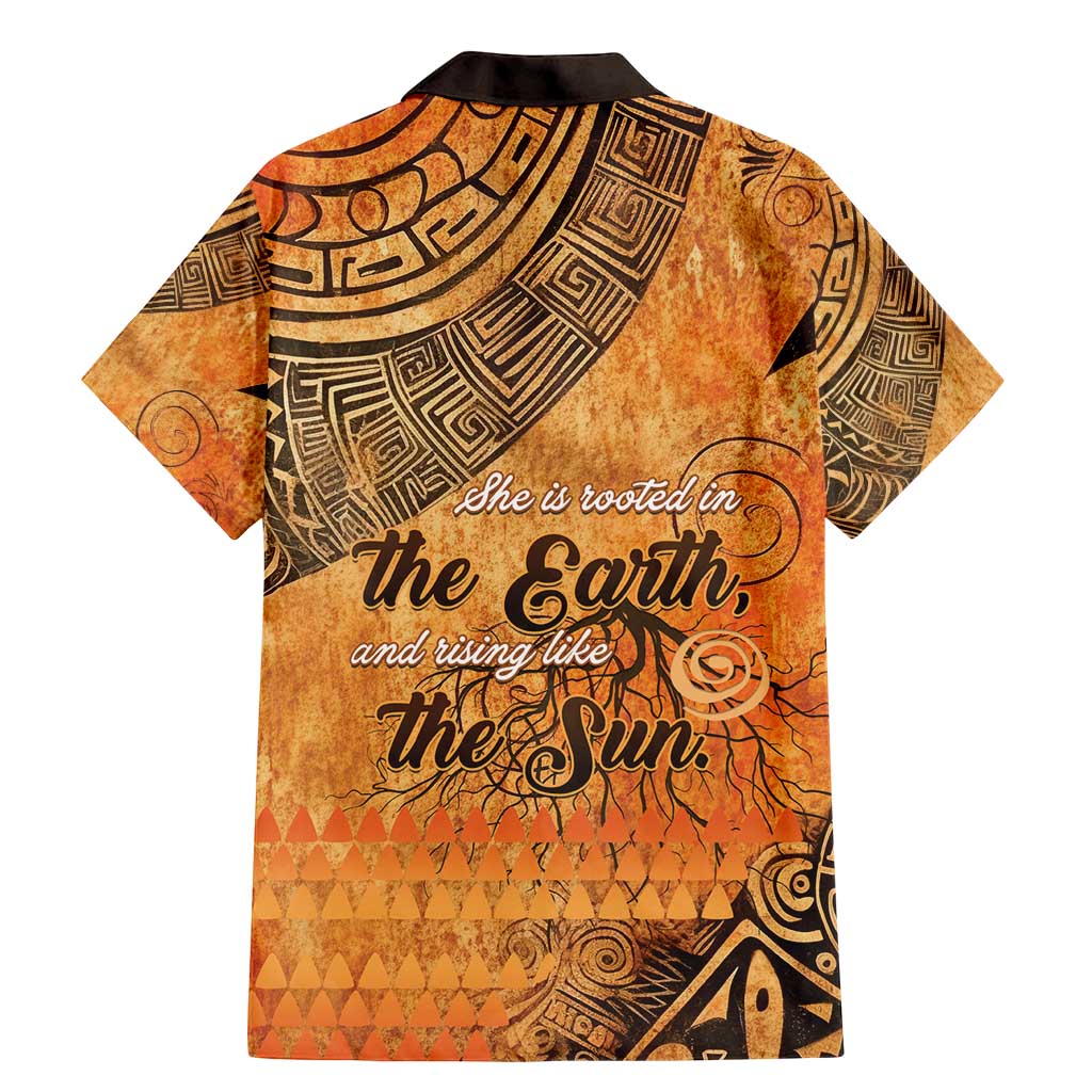 African Women Family Matching Mermaid Dress and Hawaiian Shirt She Is Rooted In The Earth and Rising Like The Sun - Wonder Print Shop