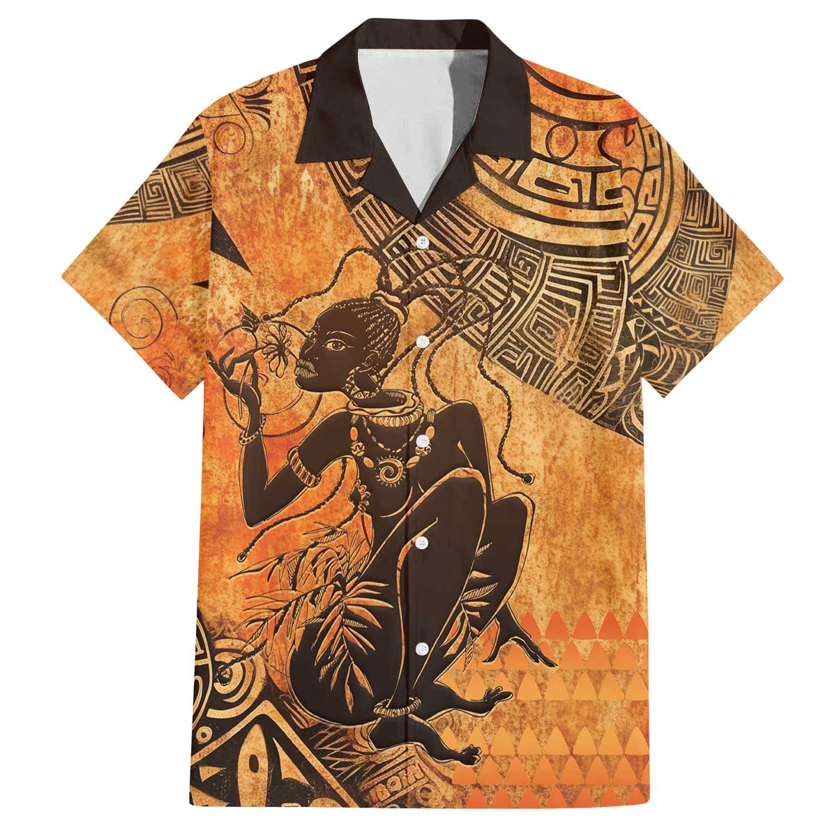 African Women Family Matching Off The Shoulder Long Sleeve Dress and Hawaiian Shirt She Is Rooted In The Earth and Rising Like The Sun - Wonder Print Shop