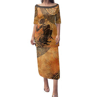 African Women Family Matching Puletasi and Hawaiian Shirt She Is Rooted In The Earth and Rising Like The Sun - Wonder Print Shop