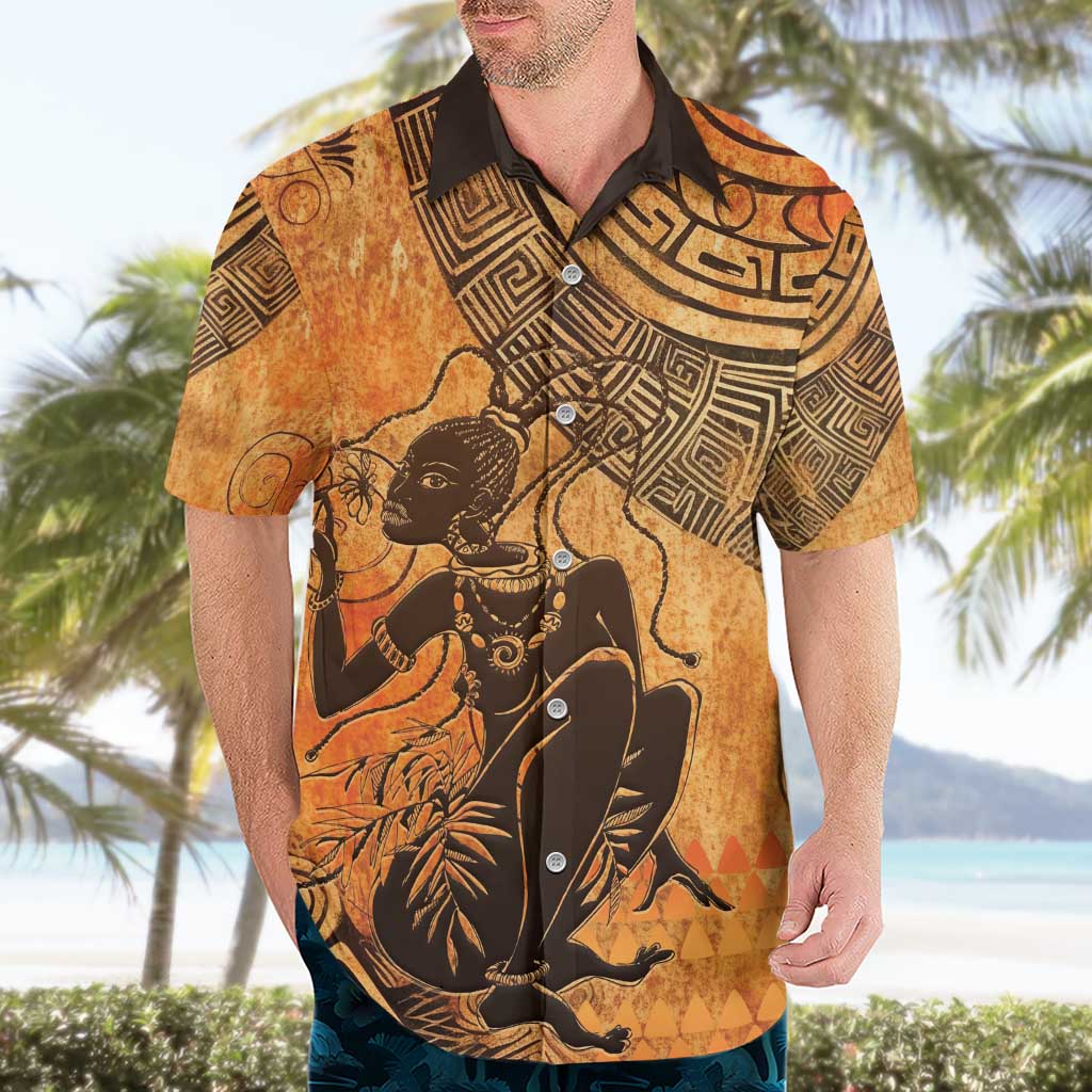 African Women Hawaiian Shirt She Is Rooted In The Earth and Rising Like The Sun - Wonder Print Shop