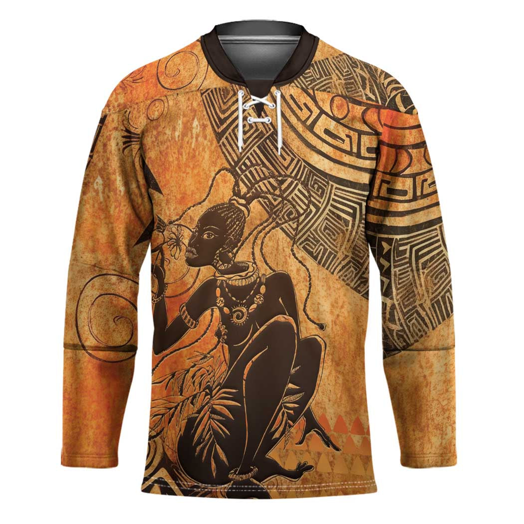 African Women Hockey Jersey She Is Rooted In The Earth and Rising Like The Sun - Wonder Print Shop