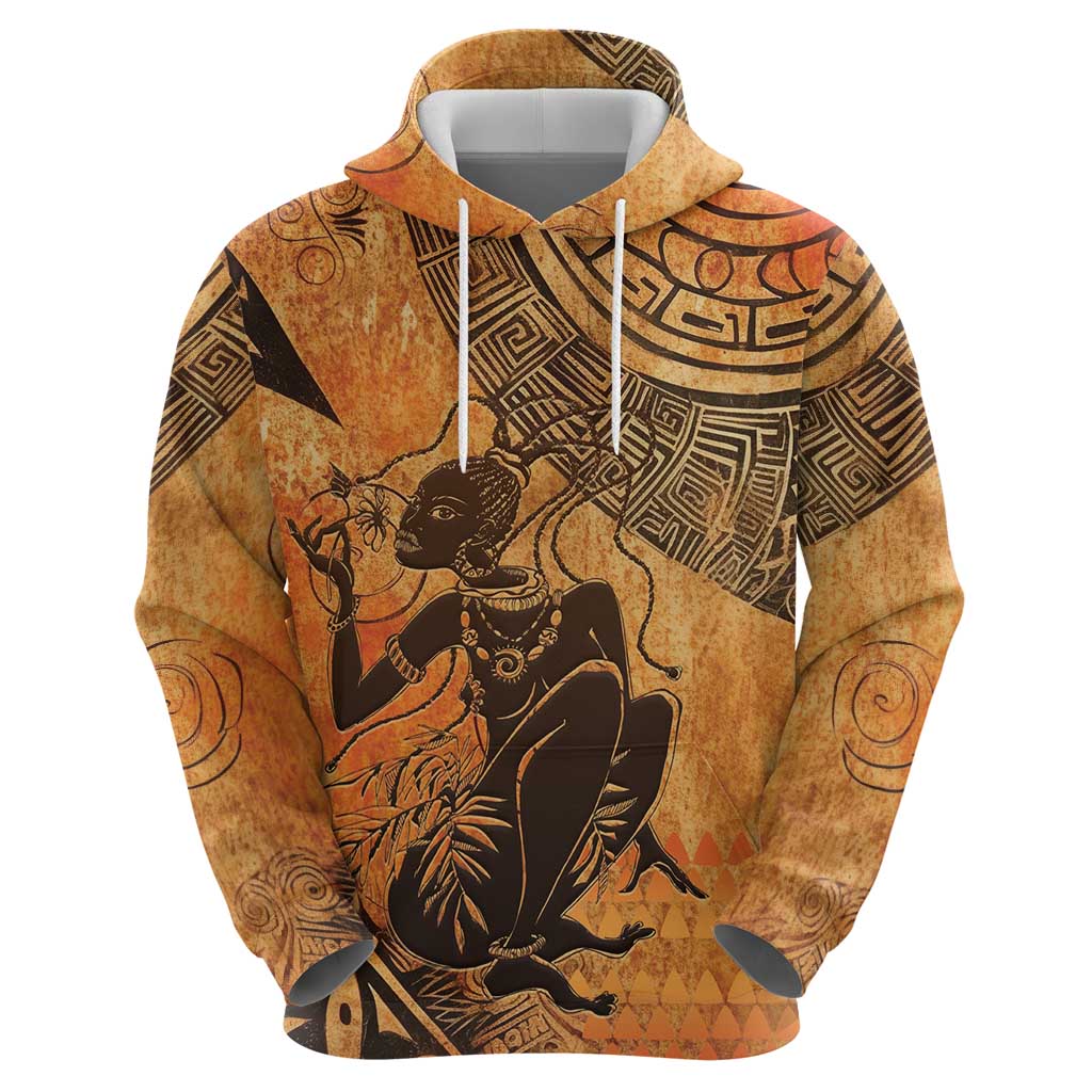 African Women Hoodie She Is Rooted In The Earth and Rising Like The Sun - Wonder Print Shop