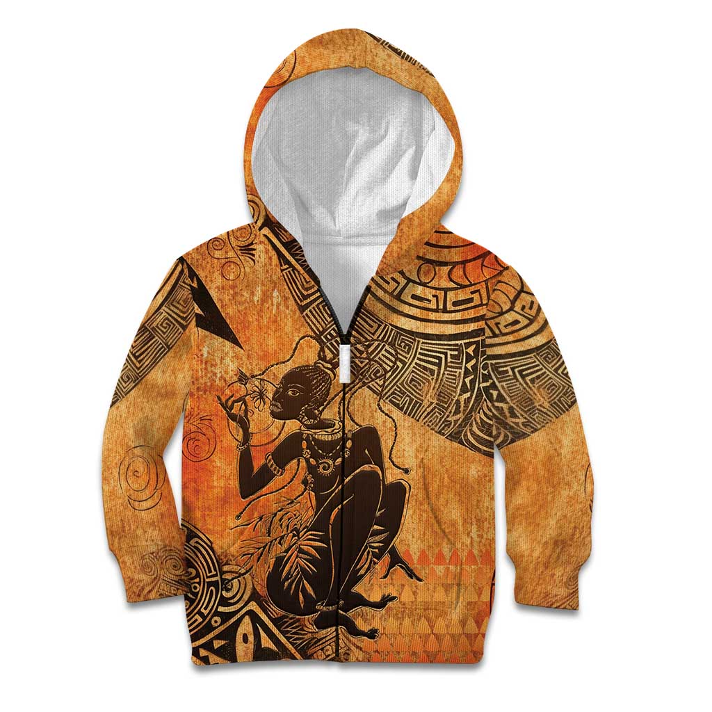 African Women Kid Hoodie She Is Rooted In The Earth and Rising Like The Sun - Wonder Print Shop