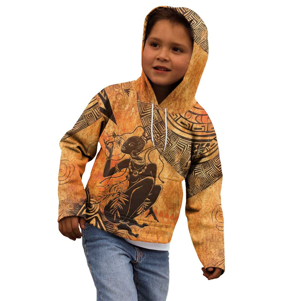 African Women Kid Hoodie She Is Rooted In The Earth and Rising Like The Sun - Wonder Print Shop
