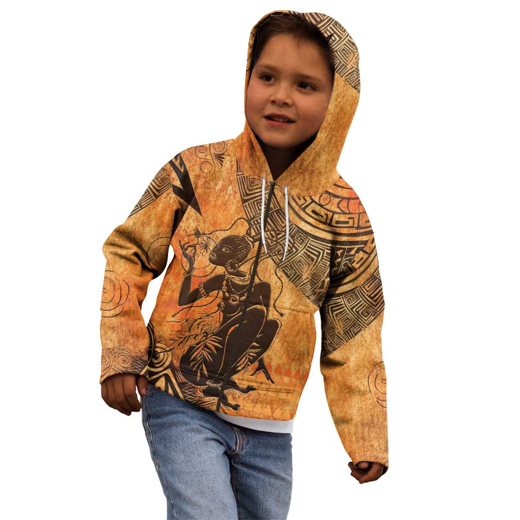 African Women Kid Hoodie She Is Rooted In The Earth and Rising Like The Sun - Wonder Print Shop