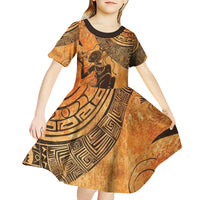 African Women Kid Short Sleeve Dress She Is Rooted In The Earth and Rising Like The Sun - Wonder Print Shop