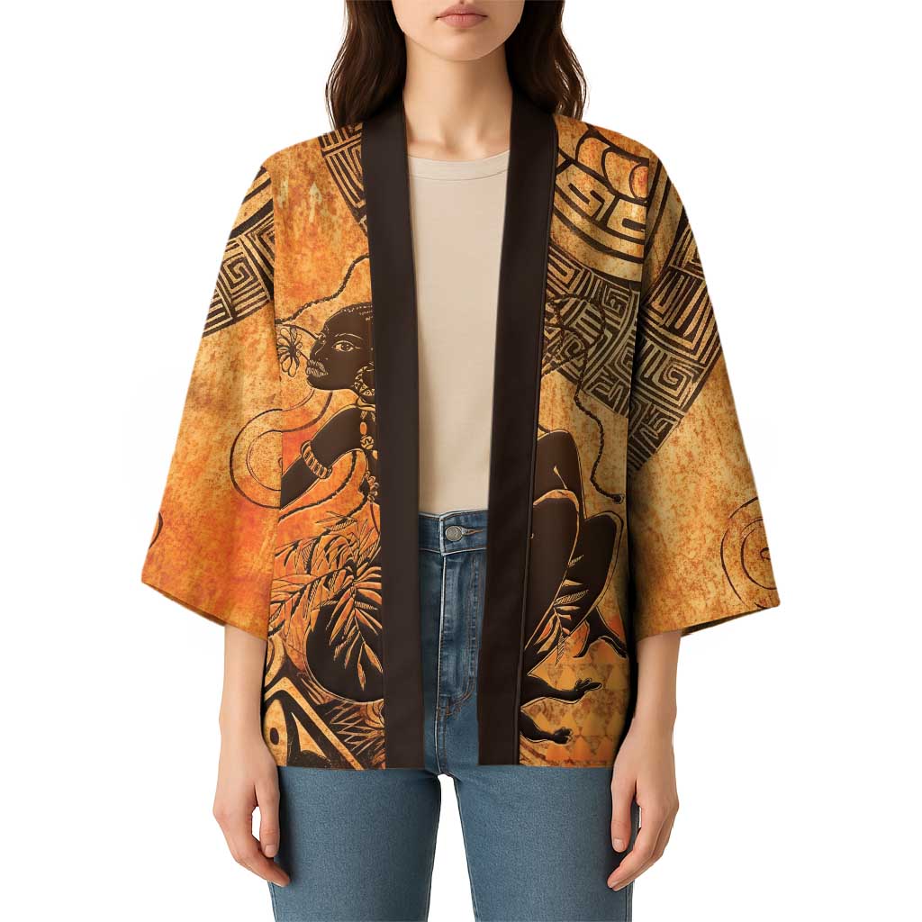 African Women Kimono She Is Rooted In The Earth and Rising Like The Sun - Wonder Print Shop