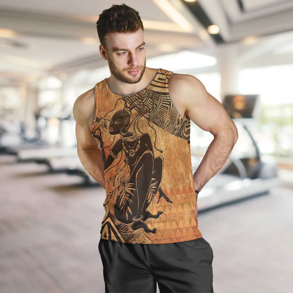 African Women Men Tank Top She Is Rooted In The Earth and Rising Like The Sun - Wonder Print Shop