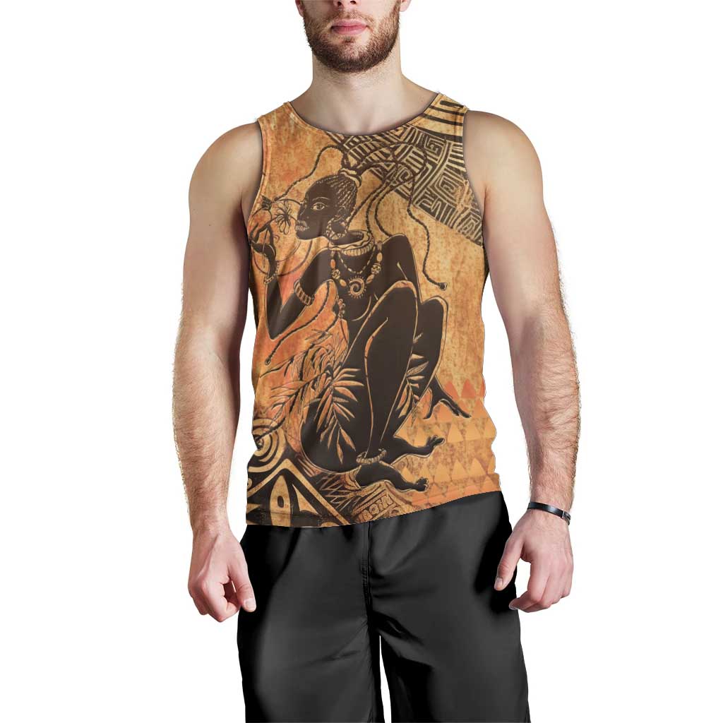 African Women Men Tank Top She Is Rooted In The Earth and Rising Like The Sun - Wonder Print Shop