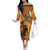 African Women Off The Shoulder Long Sleeve Dress She Is Rooted In The Earth and Rising Like The Sun - Wonder Print Shop