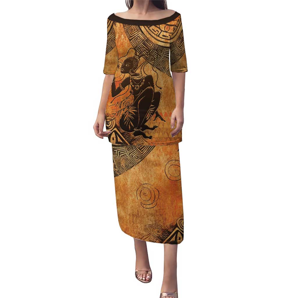 African Women Puletasi She Is Rooted In The Earth and Rising Like The Sun - Wonder Print Shop