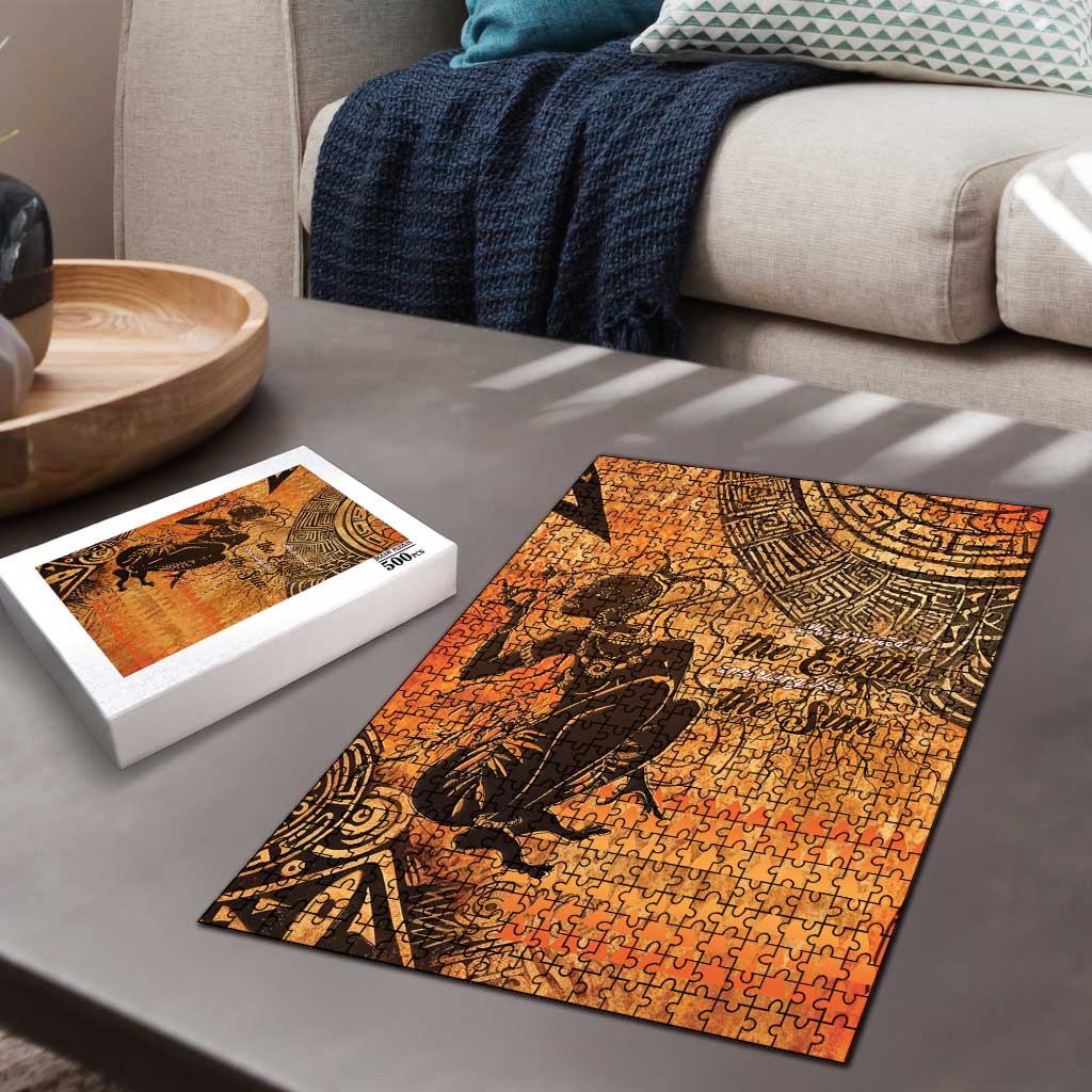 African Women Puzzle She Is Rooted In The Earth and Rising Like The Sun - Wonder Print Shop