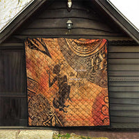 African Women Quilt She Is Rooted In The Earth and Rising Like The Sun - Wonder Print Shop