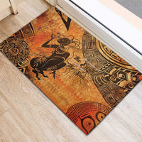 African Women Rubber Doormat She Is Rooted In The Earth and Rising Like The Sun - Wonder Print Shop