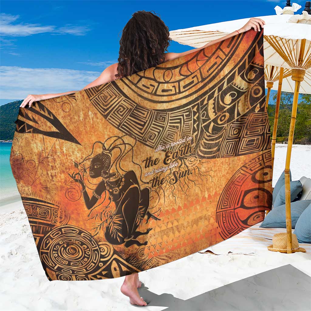 African Women Sarong She Is Rooted In The Earth and Rising Like The Sun - Wonder Print Shop