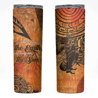 African Women Skinny Tumbler She Is Rooted In The Earth and Rising Like The Sun - Wonder Print Shop