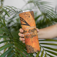 African Women Skinny Tumbler She Is Rooted In The Earth and Rising Like The Sun - Wonder Print Shop