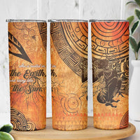 African Women Skinny Tumbler She Is Rooted In The Earth and Rising Like The Sun - Wonder Print Shop
