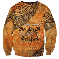 African Women Sweatshirt She Is Rooted In The Earth and Rising Like The Sun - Wonder Print Shop
