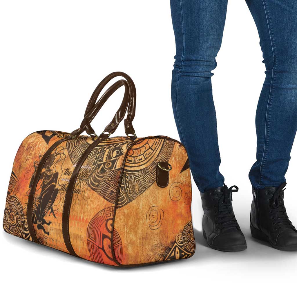 African Women Travel Bag She Is Rooted In The Earth and Rising Like The Sun - Wonder Print Shop