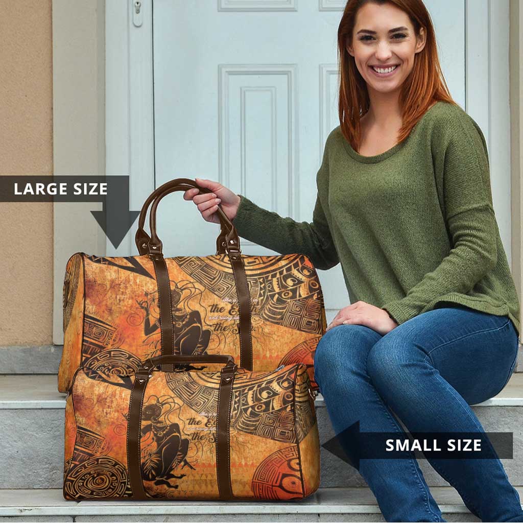 African Women Travel Bag She Is Rooted In The Earth and Rising Like The Sun - Wonder Print Shop