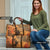 African Women Travel Bag She Is Rooted In The Earth and Rising Like The Sun - Wonder Print Shop