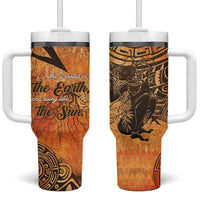 African Women Tumbler With Handle She Is Rooted In The Earth and Rising Like The Sun - Wonder Print Shop