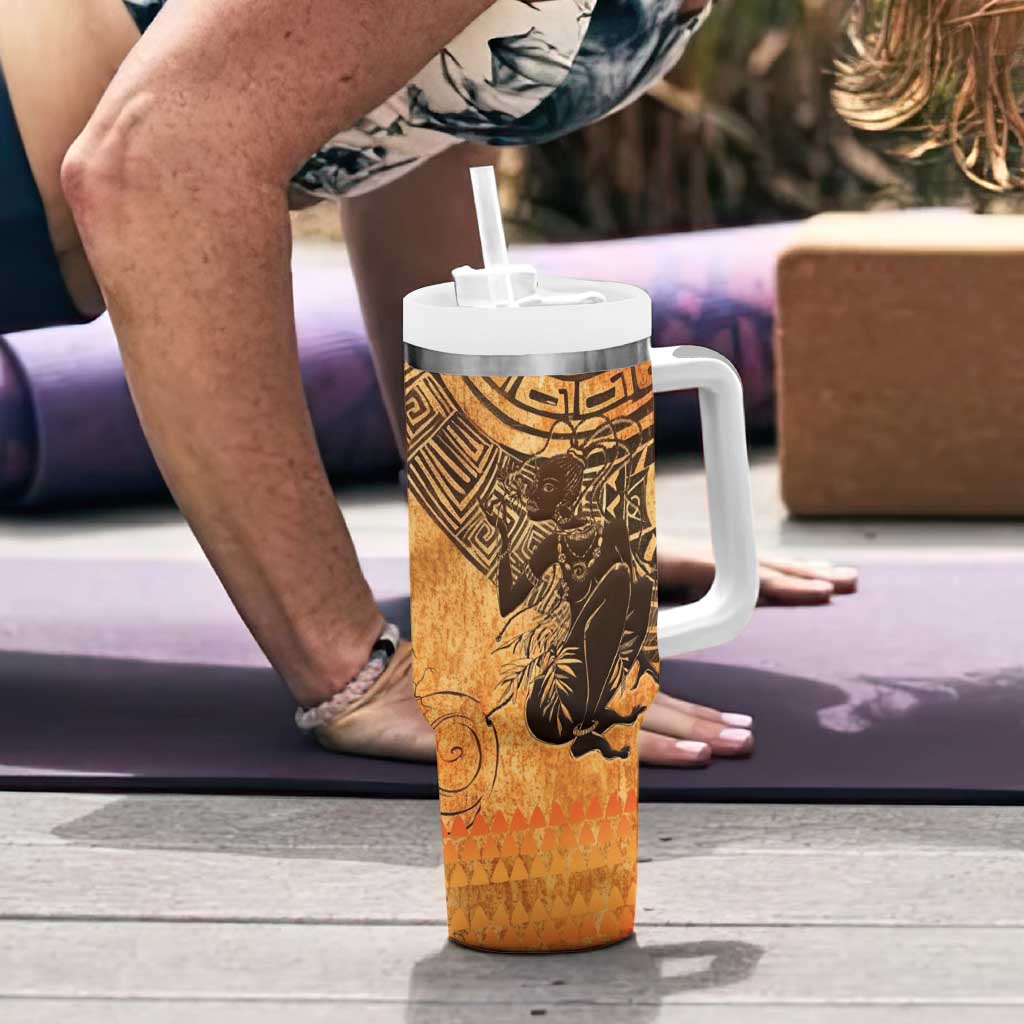 African Women Tumbler With Handle She Is Rooted In The Earth and Rising Like The Sun - Wonder Print Shop